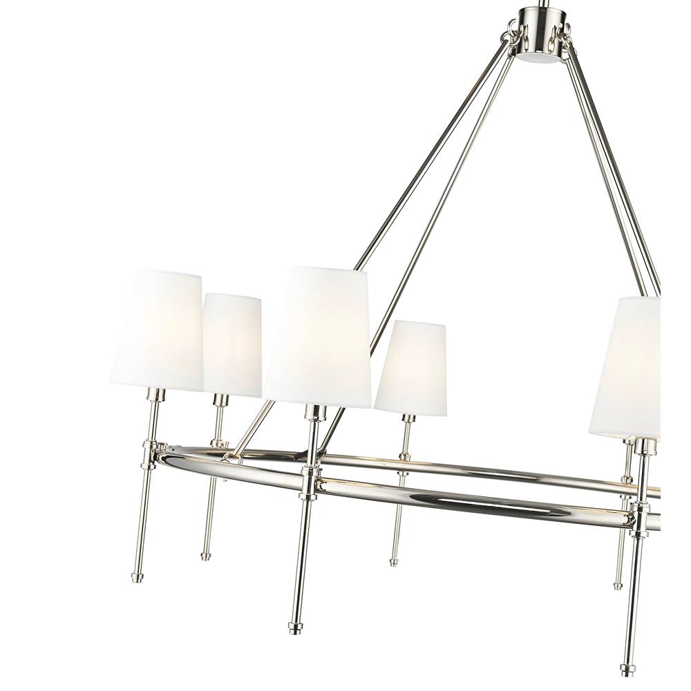 Millennium Lighting 16608-PN Polished Nickel Adorra 40'' Wide 8-light Chandelier - Polished Nickel Image 4