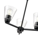 Millennium Lighting 64103-MB Matte Black Strayhan 18'' 3-light Chandelier - Matte Black Image 4