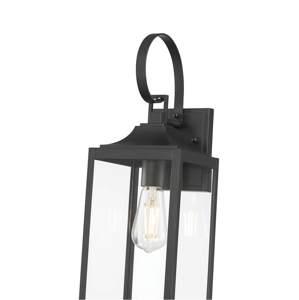 Millennium Lighting 402101-PBK Powder Coated Black Halston 19'' High 1-light Outdoor Lantern Image 5