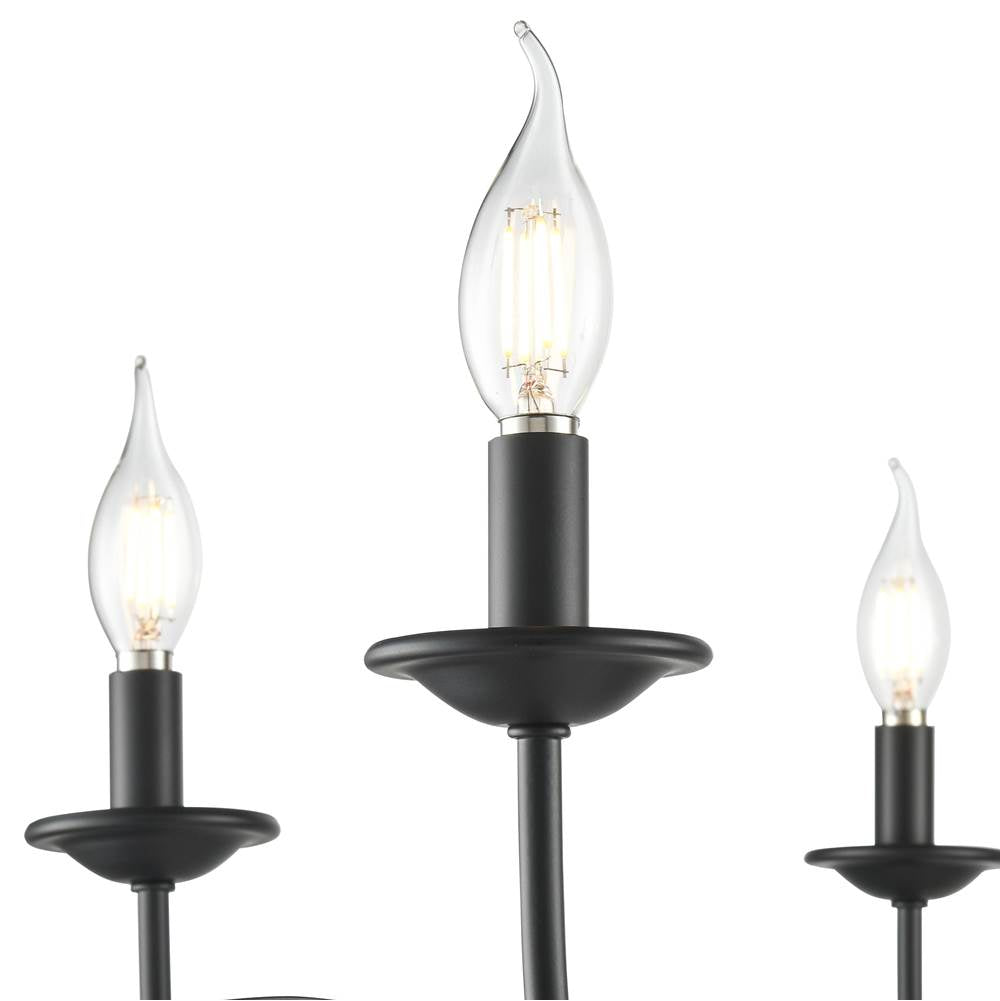Millennium Lighting 44106-MB Matte Black Charlize 33.75'' Wide 6-light Chandelier - Matte Black Image 5