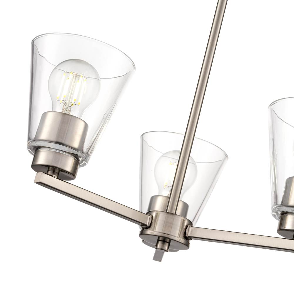 Millennium Lighting 64103-BN Brushed Nickel Strayhan 18'' 3-light Chandelier - Brushed Nickel Image 4