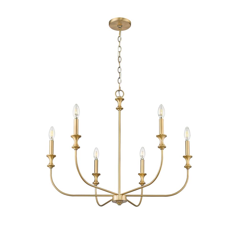 Millennium Lighting 29506-VB Vintage Brass Chandelier Ceiling Light Image 5