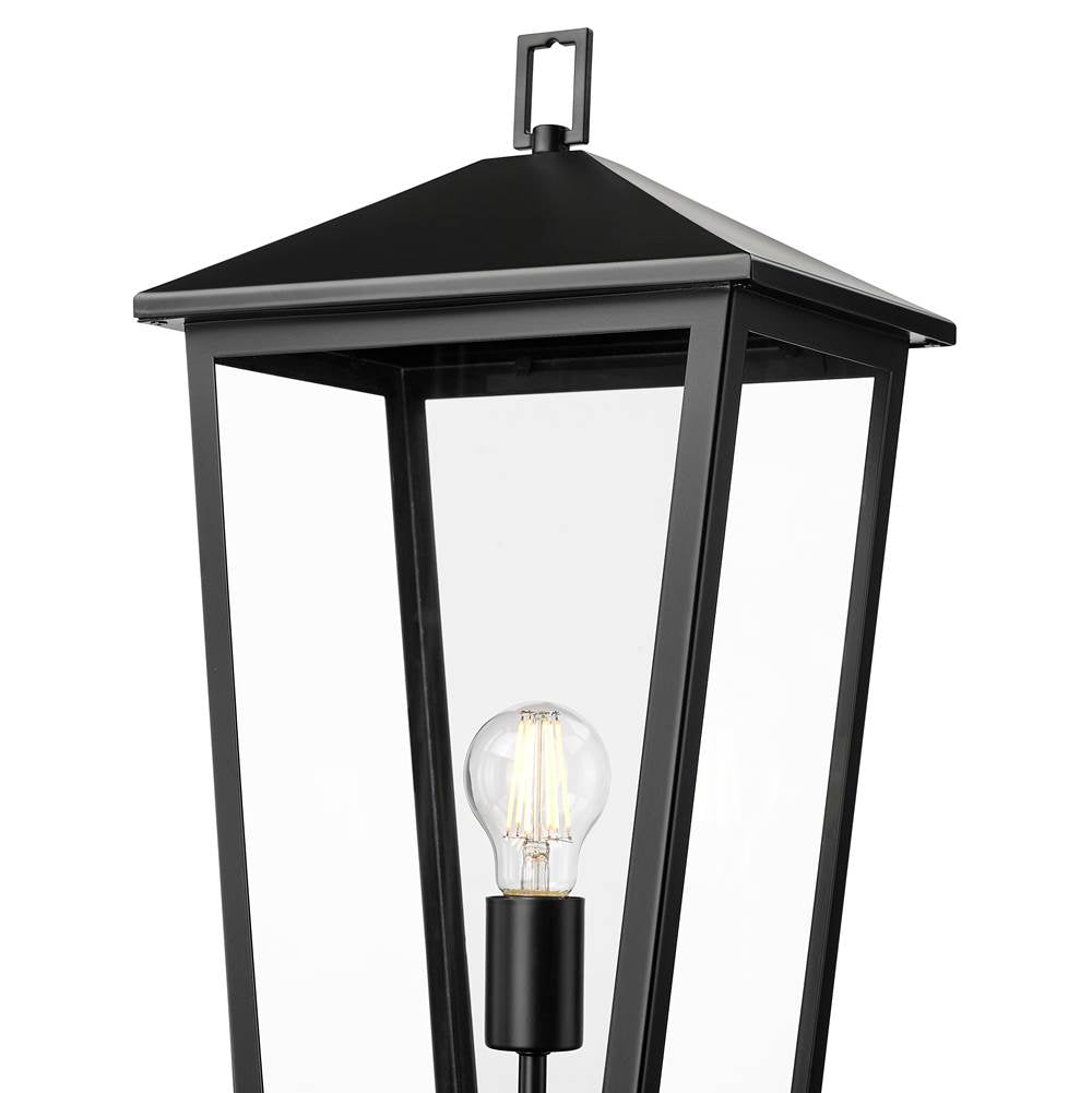 Millennium Lighting 198301-PBK Powder Coated Black Munger 23'' High 1-light Outdoor Post Lantern - Powder Coated Black Image 4