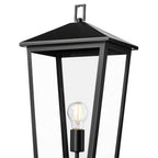 Millennium Lighting 198301-PBK Powder Coated Black Munger 23'' High 1-light Outdoor Post Lantern - Powder Coated Black Image 4