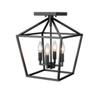 Millennium Lighting 3334-MB Matte Black Semi-flush Ceiling Mount Image 2