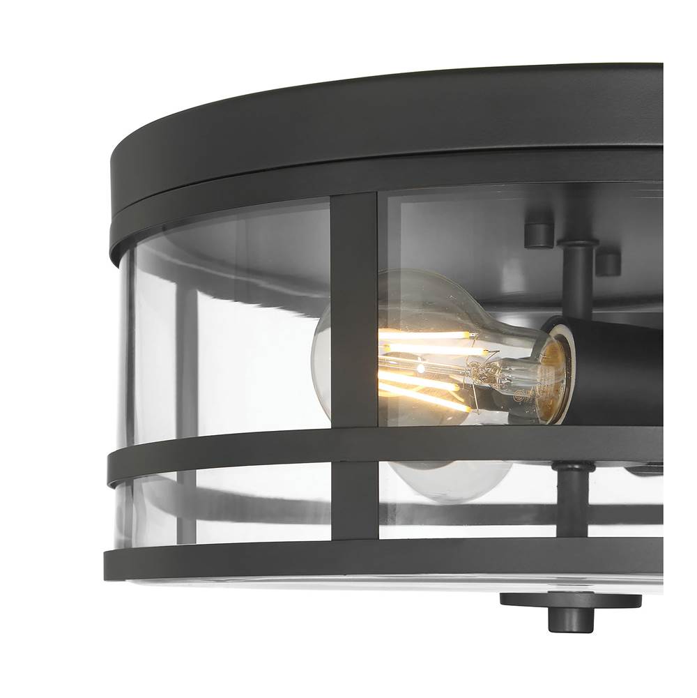 Millennium Lighting 91013-MB Matte Black Lunden  13'' Wide 3-light Flush Mount Image 5