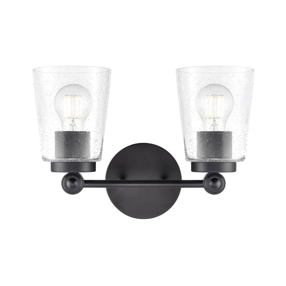 Millennium Lighting 22002-MB Matte Black Lauryn 13.5'' Wide 2-light Vanity - Matte Black Image 6