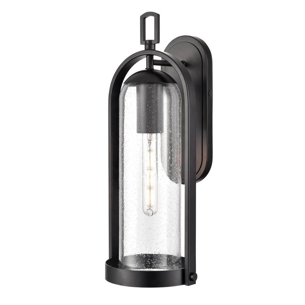 Millennium Lighting 199601-PBK Powder Coated Black Luxio 20'' High 1-light Outdoor Wall Sconce - Powder Coated Black Image 1