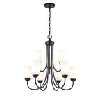 Millennium Lighting 9809-MB Matte Black Ivey Lake 9-light Chandelier Ceiling Light Matte Black Image 4