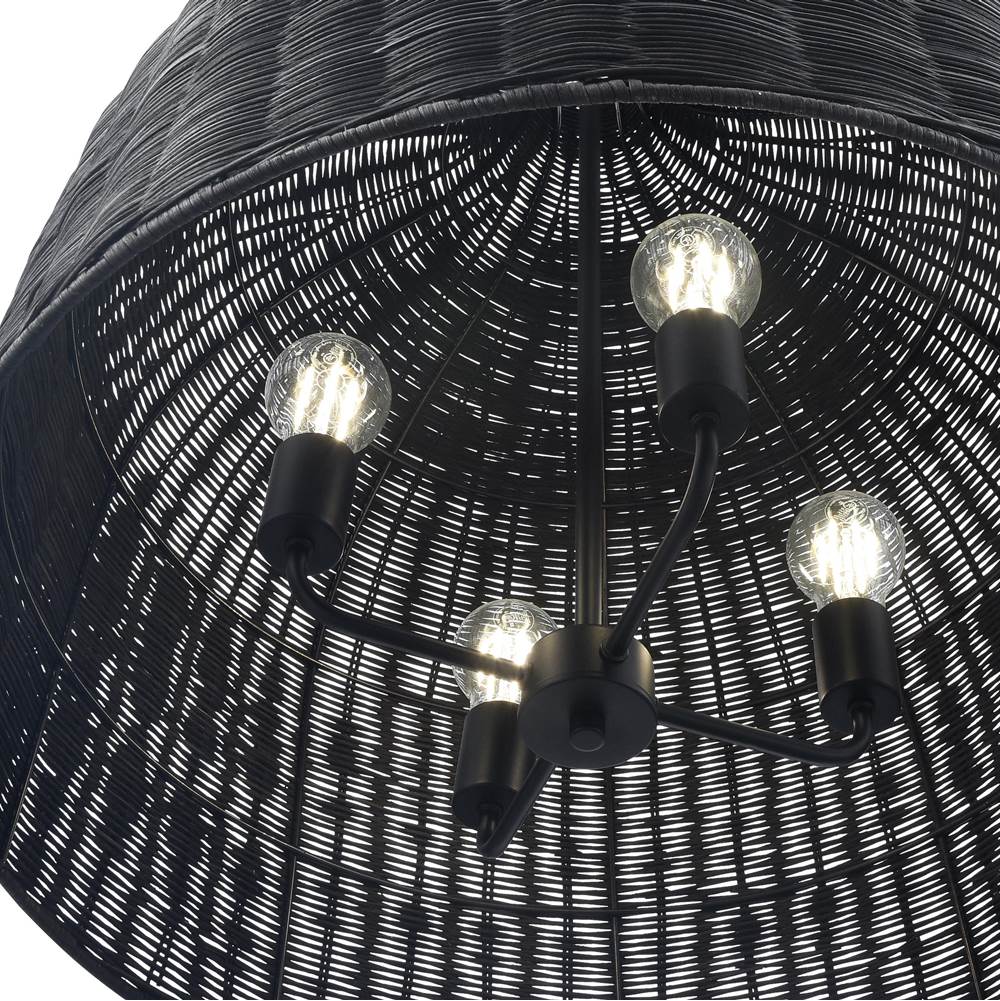 Millennium Lighting 9027-MB Matte Black Elise 24.25'' Wide 4-light Pendant - Matte Black Image 7
