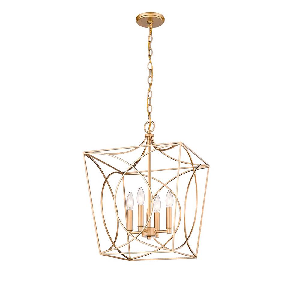 Millennium Lighting 4002-PMG Painted Modern Gold Pendant Light Image 3