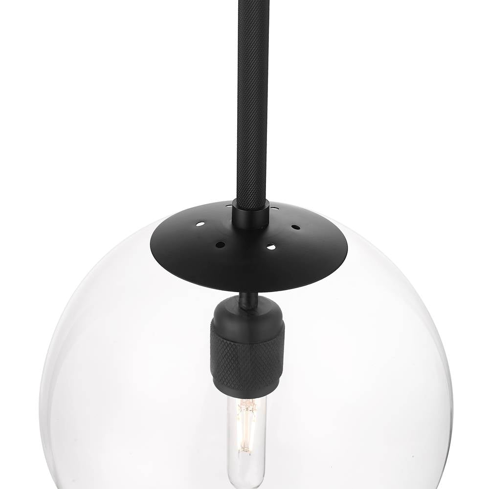 Millennium Lighting 25401-MB Matte Black Kairo 12'' Wide 1-light Pendant - Matte Black Image 6