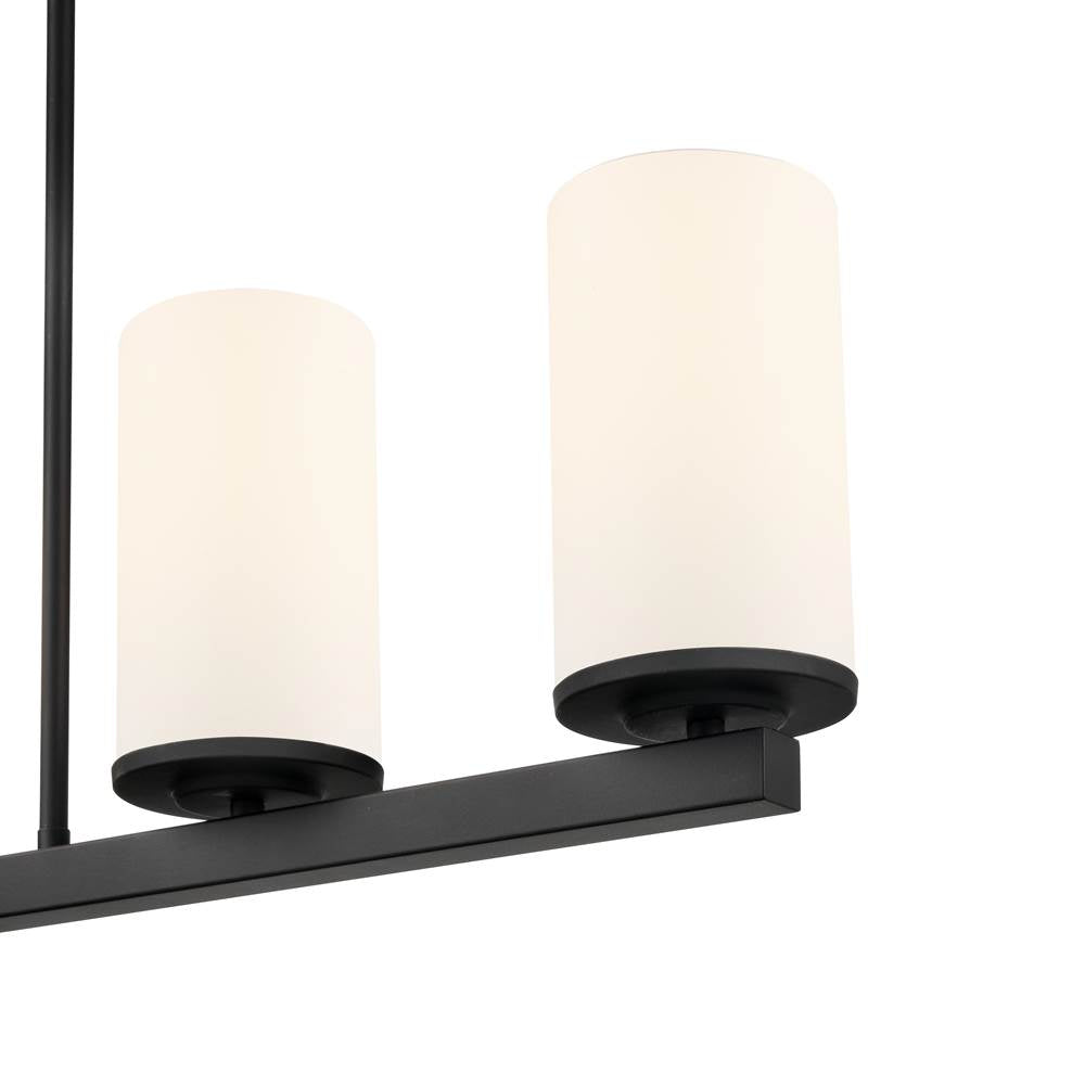 Millennium Lighting 2725WG-MB Matte Black Verlana 35'' 5-light Linear Chandelier - Matte Black Image 4