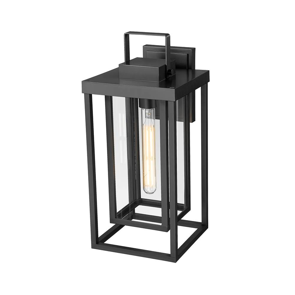 Millennium Lighting 901001-PBK Powder Coated Black Mcdonough 18'' High 1-light Outdoor Wall Lantern - Powder Coated Black Image 1