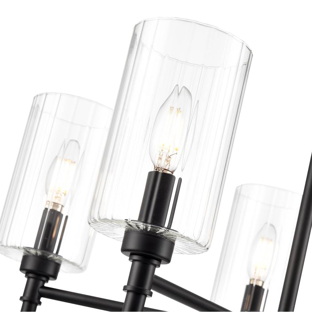 Millennium Lighting 9915-MB Matte Black Chastine 24'' Wide 5-light Chandelier - Matte Black Image 5