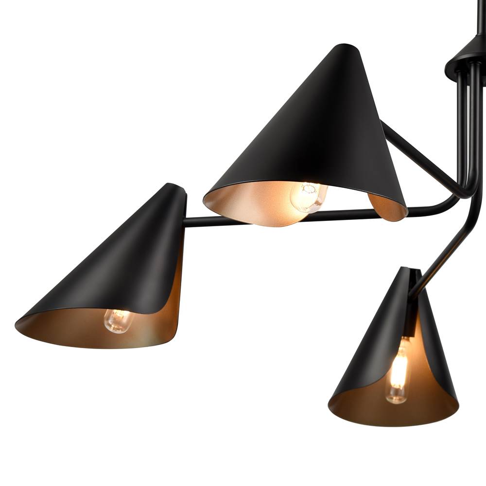 Millennium Lighting 99005-MB Matte Black Chandelier Ceiling Light Image 4