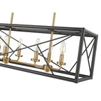 Millennium Lighting 13306-MB/VB Matte Black,Vintage Brass Chandelier Ceiling Light Image 3