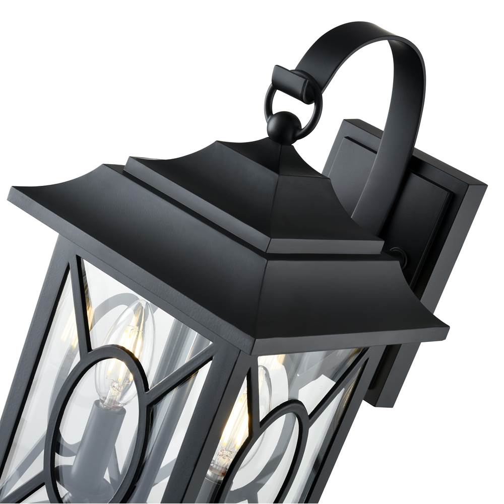 Millennium Lighting 85102-PBK Powder Coated Black Outdoor Wall Sconce Image 3