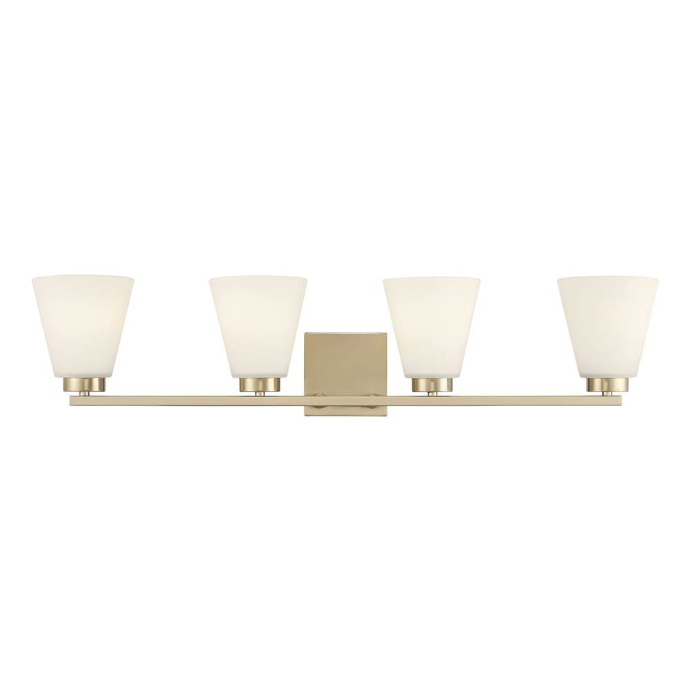 Millennium Lighting 64004WG-MG Modern Gold Strayhan 31'' Wide 4-light Vanity Image 6