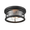 Millennium Lighting 4442-PBK Powder Coat Black Outdoor Flush Mount Image 1