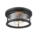 Millennium Lighting 4442-PBK Powder Coat Black Outdoor Flush Mount Image 1