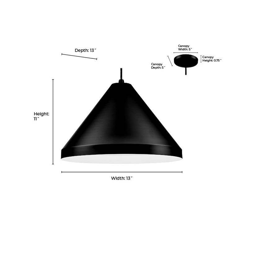 Millennium Lighting RCC13-SB Satin Black Cord Hung Cone Image 2