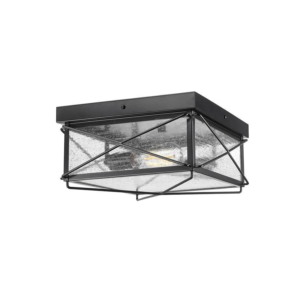 Millennium Lighting 42616-PBK Powder Coated Black Outdoor Flush Mount Image 4