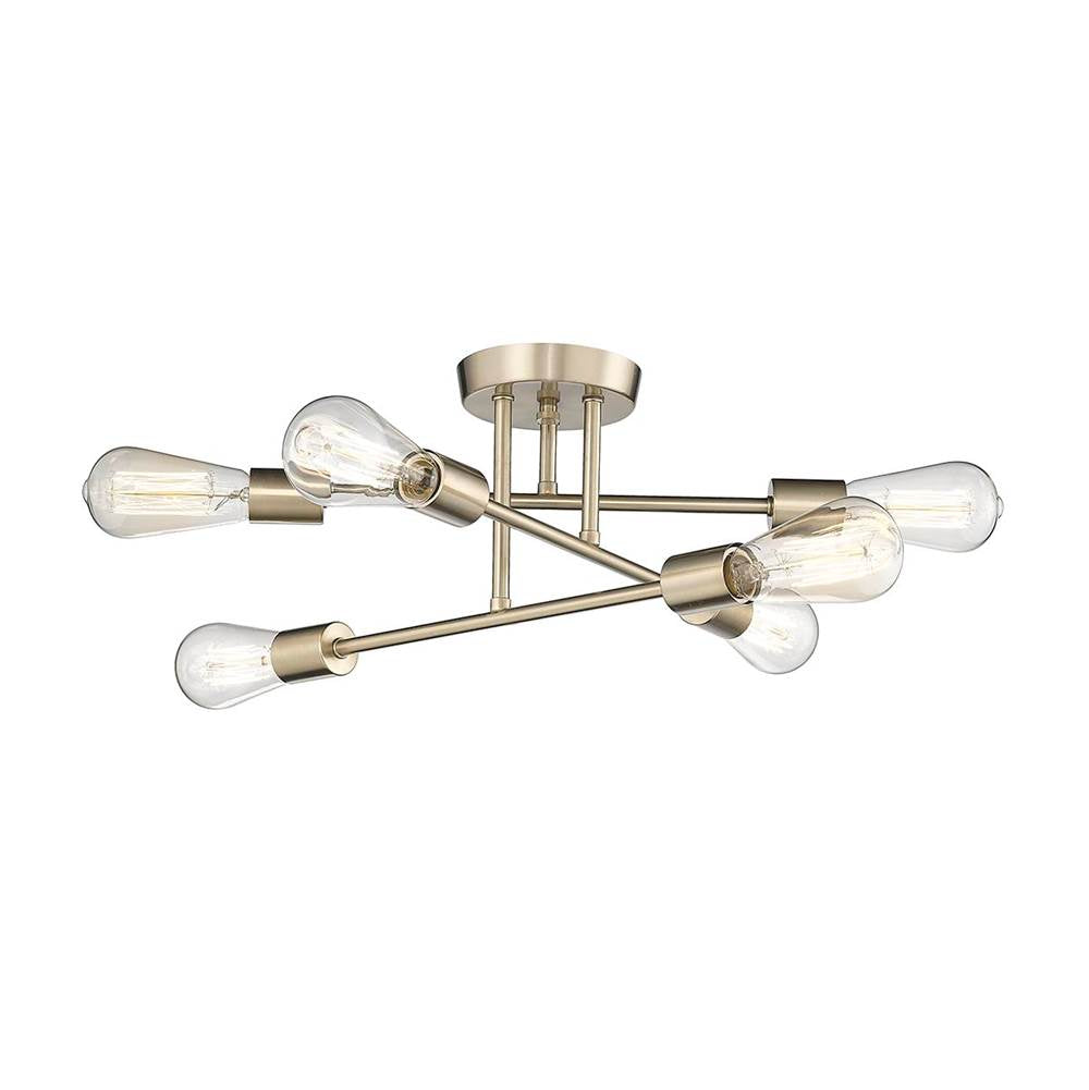 Millennium Lighting 4256-MG Modern Gold Semi-flush Ceiling Mount Image 2