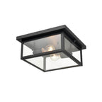Millennium Lighting 4202-PBK Powder Coat Black Outdoor Flush Mount Image 2