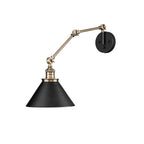 Millennium Lighting 11001-MB/VB Matte Black,Vintage Brass Swing Arm Sconce Light Image 5
