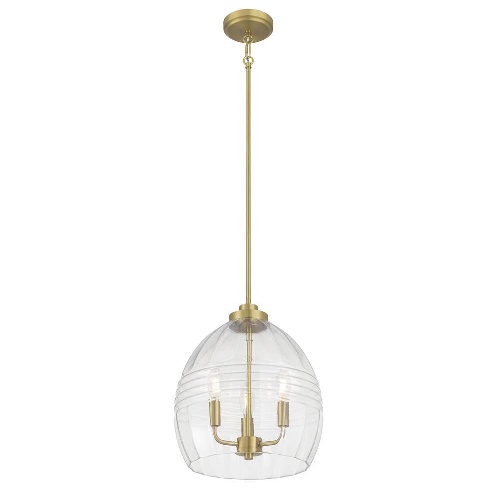 Millennium Lighting 9983-VB Vintage Brass Miravelle 13'' Wide 3-light Pendant Image 7