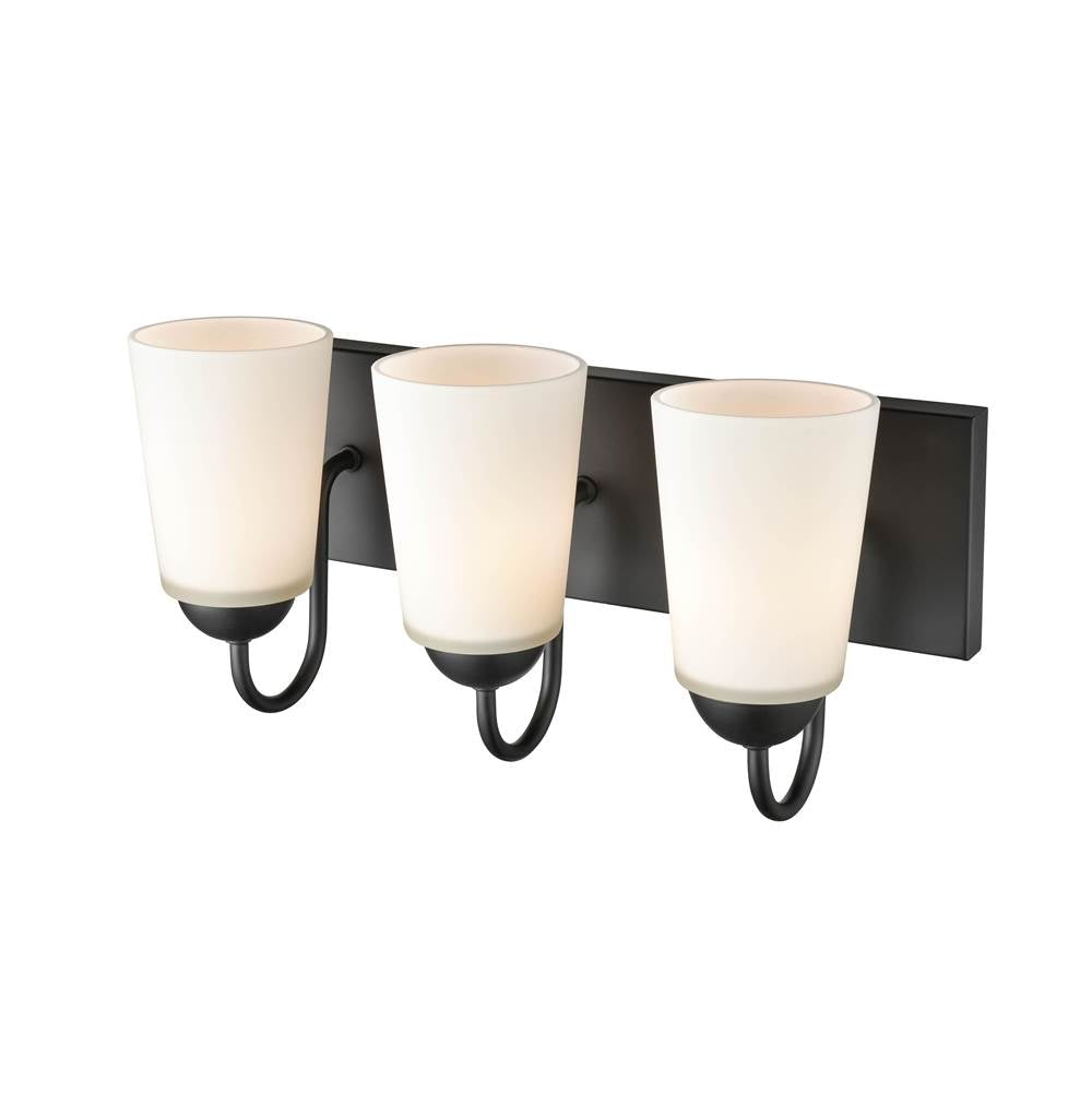 Millennium Lighting 9813-MB Matte Black 3 Light Vanity Image 3