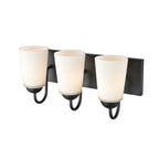 Millennium Lighting 9813-MB Matte Black 3 Light Vanity Image 3
