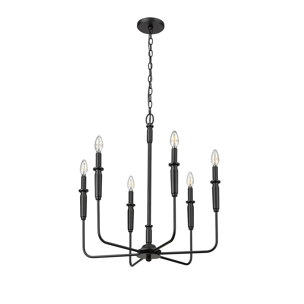 Millennium Lighting 29306-MB Matte Black Chandelier Ceiling Light Image 5