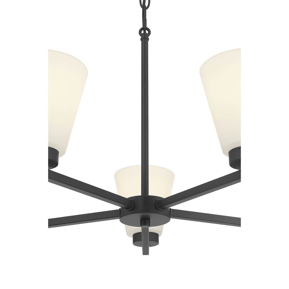 Millennium Lighting 64105WG-MB Matte Black Strayhan 24'' Wide 5-light Chandelier Image 7