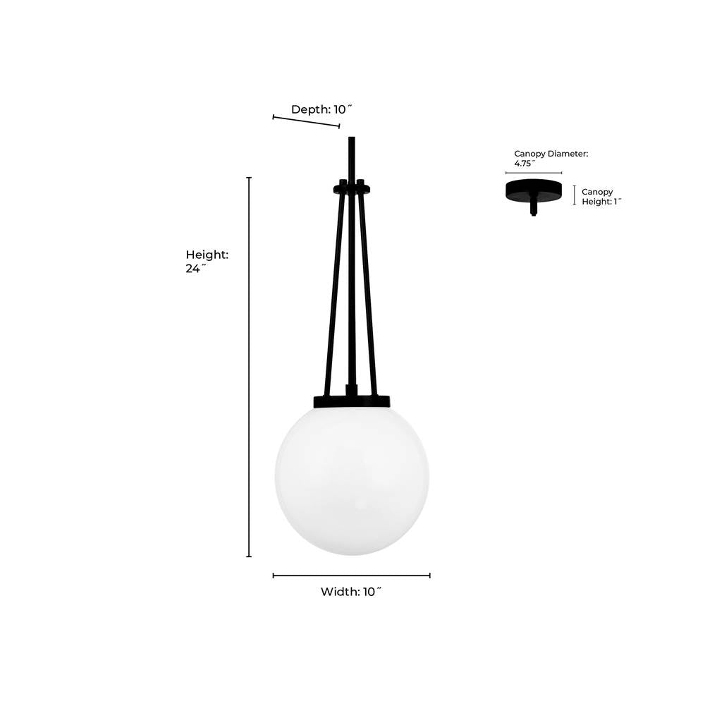 Millennium Lighting 65101-VB Vintage Brass Vellin 10'' Wide 1-light Pendant Image 2