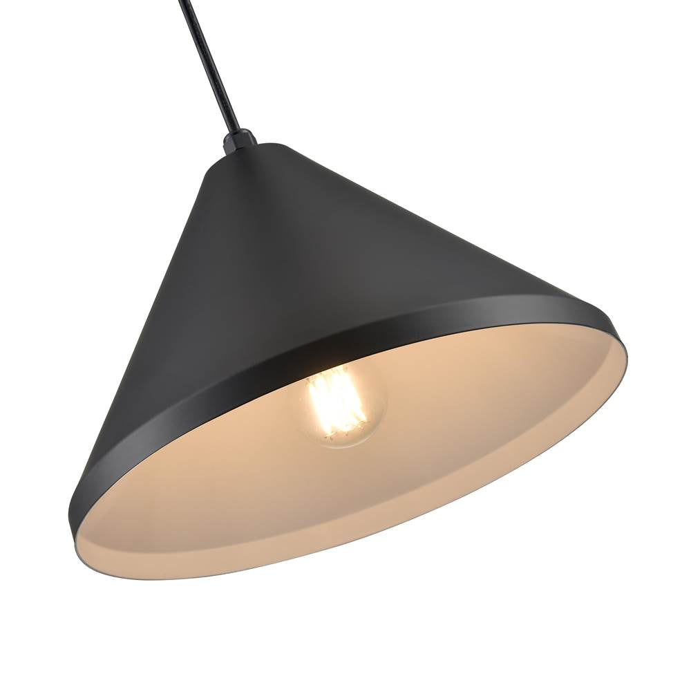 Millennium Lighting RWCC13-SB Satin Black Cord Hung Wide Cone Image 4