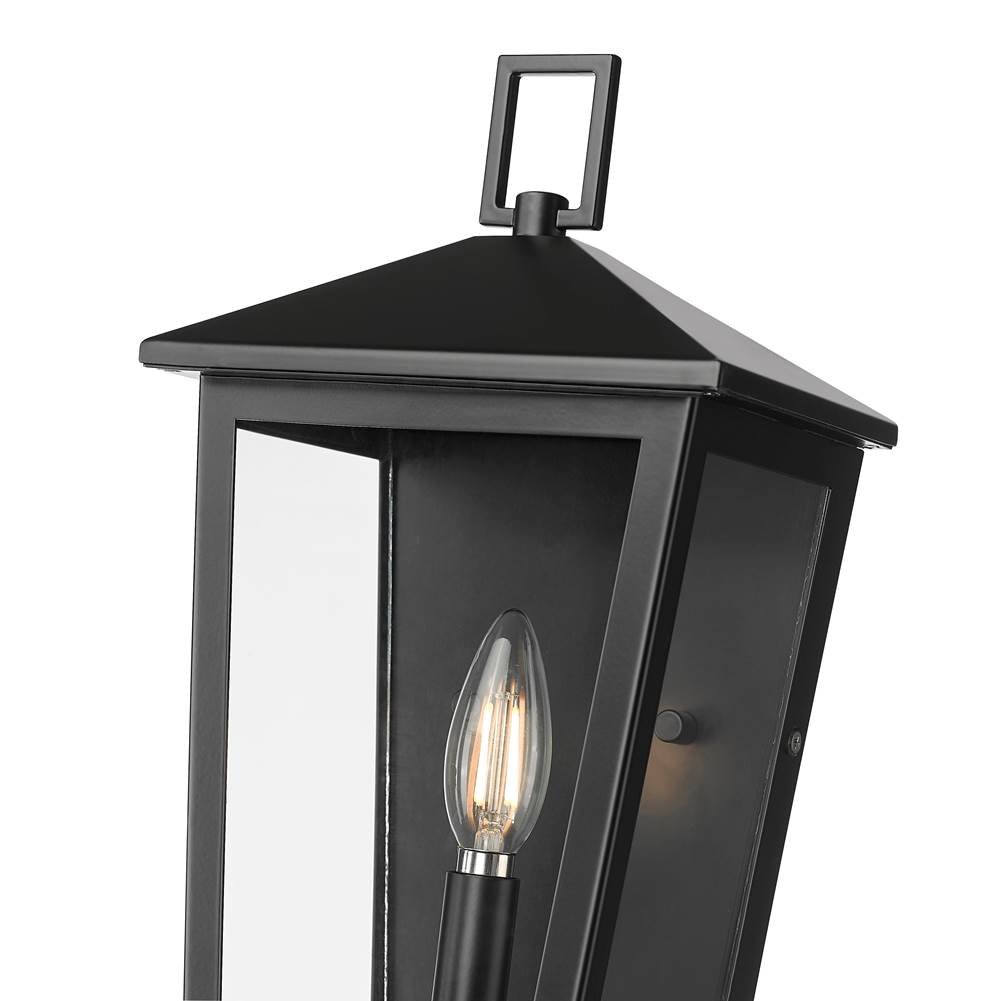 Millennium Lighting 198101-PBK Powder Coated Black Munger 14'' High 1-light Outdoor Wall Sconce - Powder Coated Black Image 4