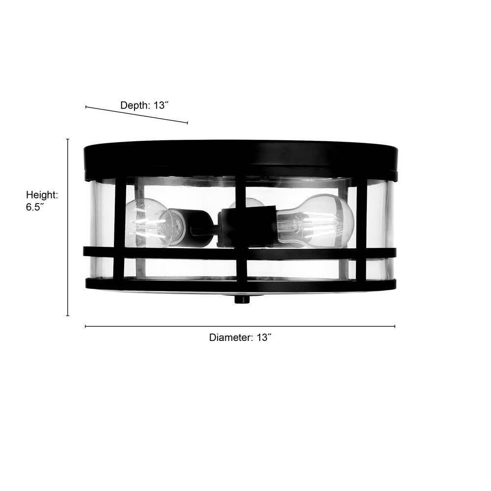 Millennium Lighting 91013-MG Modern Gold Lunden  13'' Wide 3-light Flush Mount Image 2