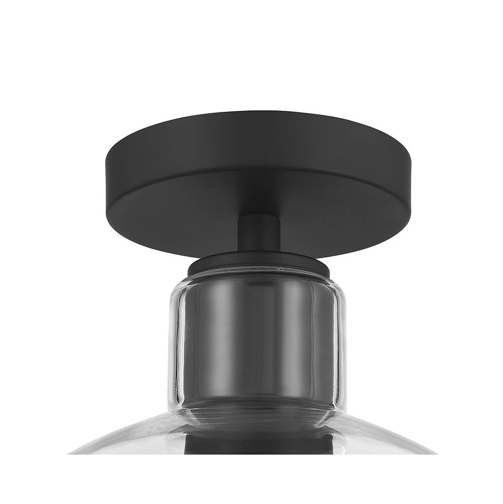 Millennium Lighting 6021-MB Matte Black Knightsdale 10'' Wide 1-light Semi-flush Mount Image 6