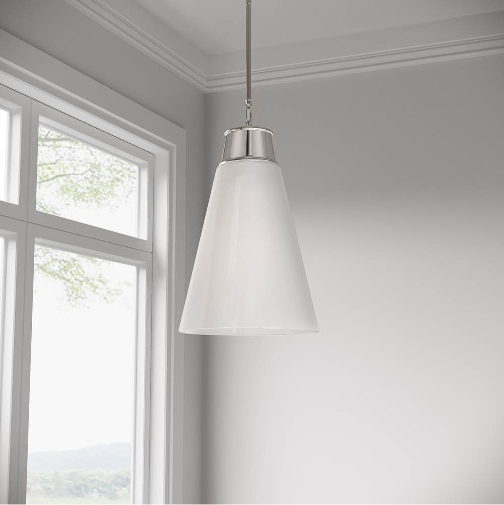 Millennium Lighting 280101-PN Polished Nickel Bellaryn 11.25'' Wide 1-light Pendant Image 4