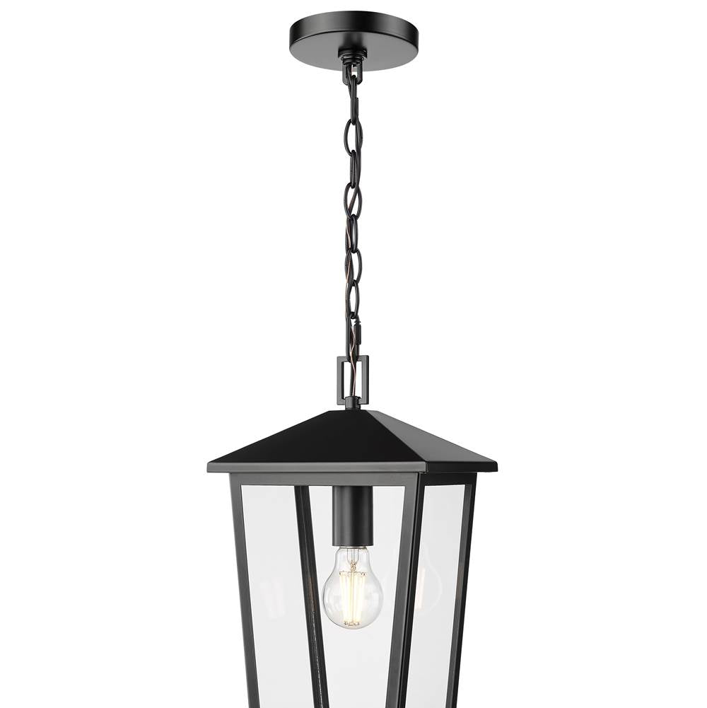 Millennium Lighting 198201-PBK Powder Coated Black Munger 9.25'' Wide 1-light Outdoor Hanging Pendant - Powder Coated Black Image 4