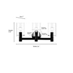 Millennium Lighting 55103-MB Matte Black Vanity Image 3