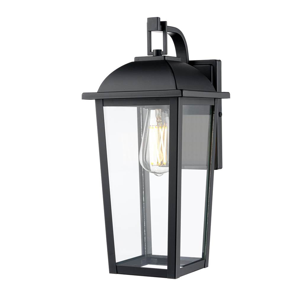 Millennium Lighting 6301-PBK Powder Coated Black Houston 17'' High 1-light Outdoor Wall Lantern - Powder Coated Black Image 1