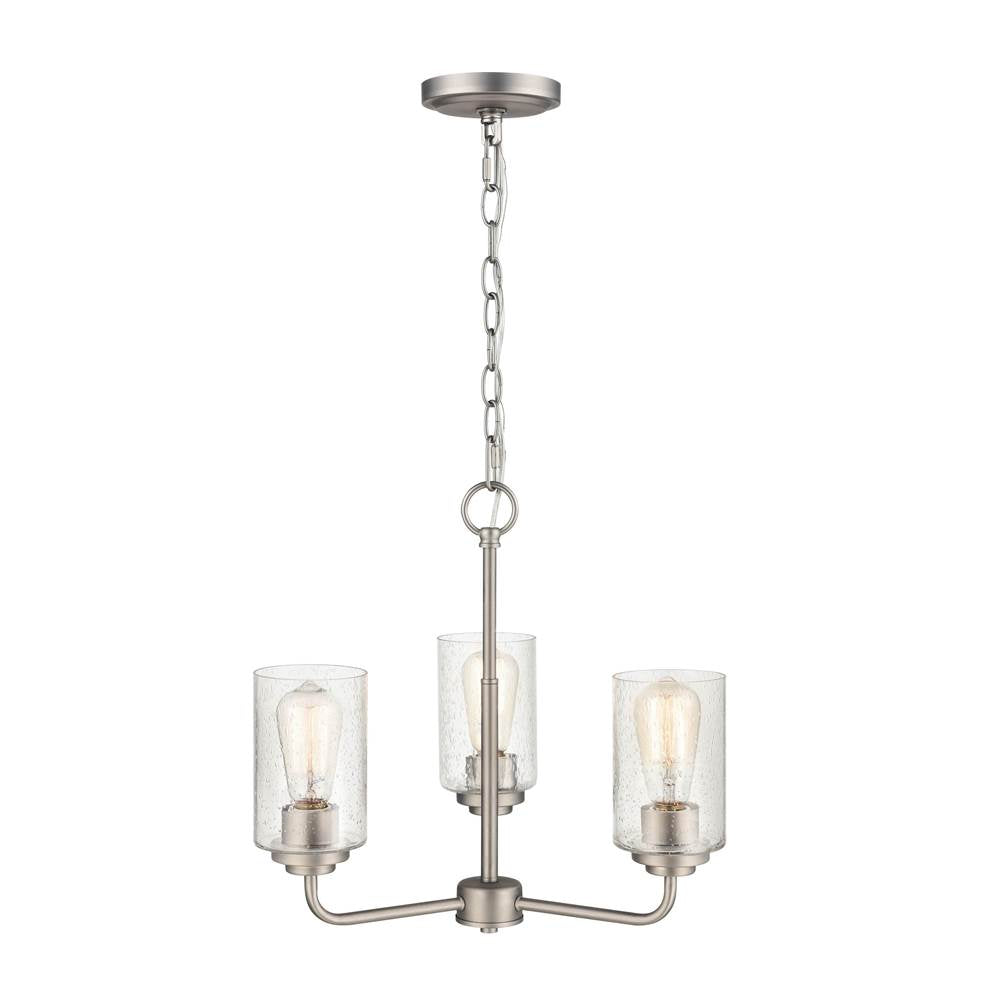 Millennium Lighting 9603-SN Satin Nickel Moven 18'' Wide 3-light Chandelier Image 3