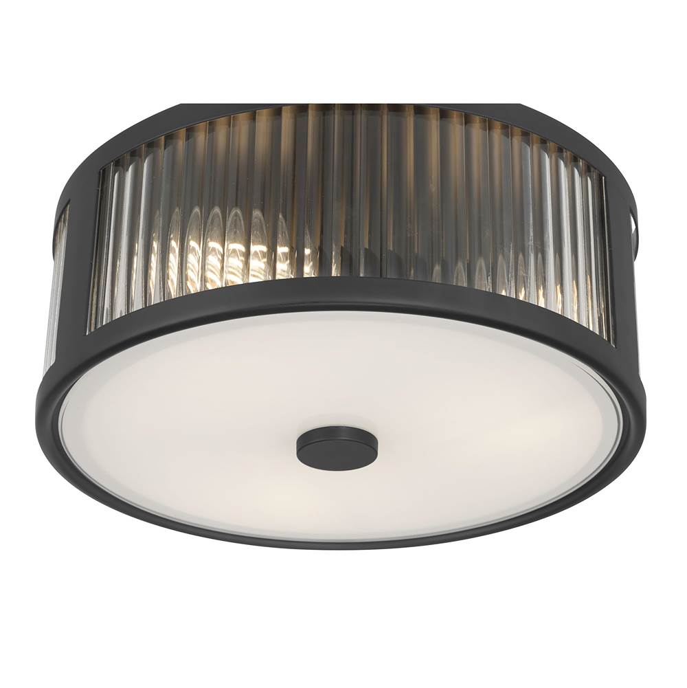 Millennium Lighting 23203-MB Matte Black Ardezia 11.75'' Wide 3-light Flush Mount Image 4