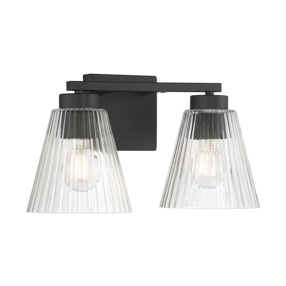Millennium Lighting 63002-MB Matte Black Riville 13.75'' Wide 2-light Vanity Image 8