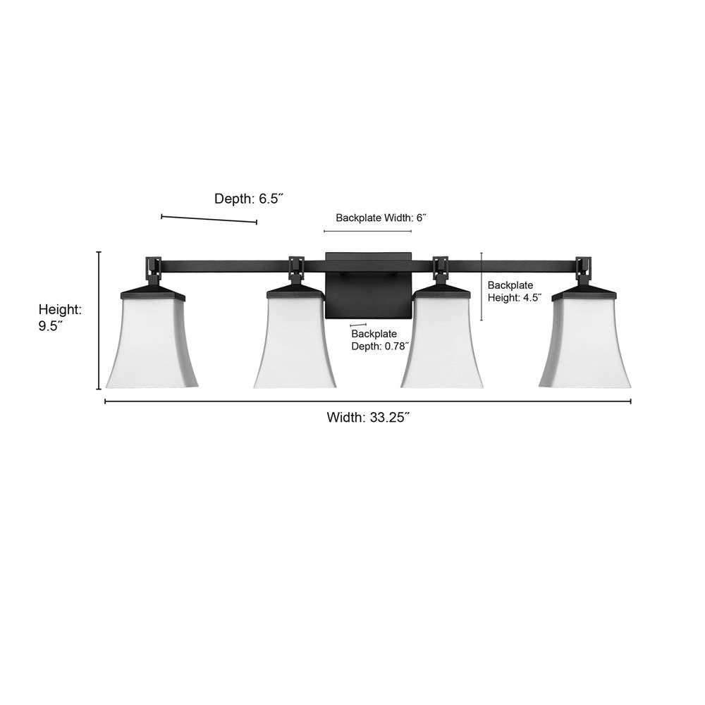 Millennium Lighting 10204-MB Matte Black Vanity Image 2