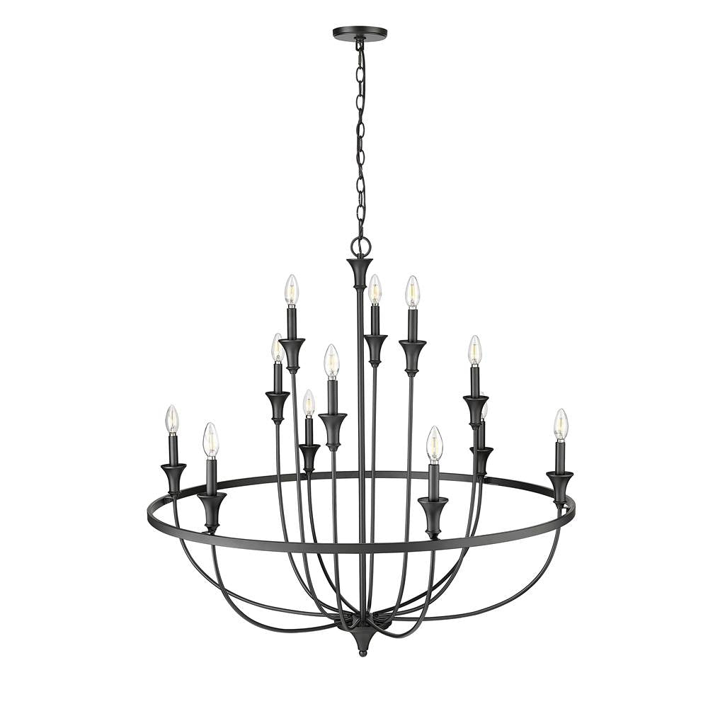 Millennium Lighting 28012-MB Matte Black Chandelier Ceiling Light Image 4