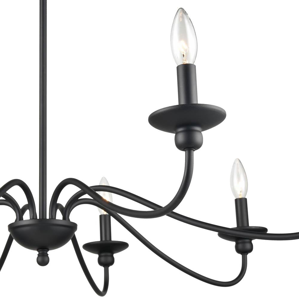Millennium Lighting 4388-MB Matte Black Chandelier Ceiling Light Image 2